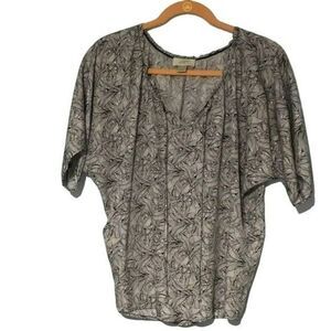 Loft XS Botanical Print Sleeveless Top